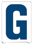 blue changeable letter
