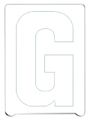 white changeable letter