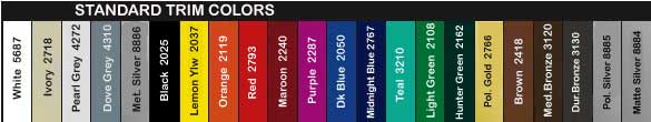 Channel Sign Letters Colors Standard Trim Colors
