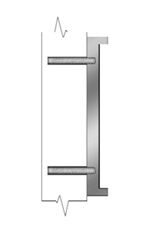 Gemini Letters - Cast Metal Plaques Mounting Methods Type A Blind Mount