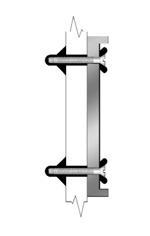 Gemini Letters - Cast Metal Plaques Mounting Methods Type C Hollow Wall Mount