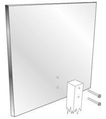 Gemini Letters - Cast Metal Plaques Mounting Methods Type F Square Post Mount