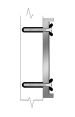 Gemini Letters - Cast Metal Plaques Mounting Methods Type B Solid Wall Mount