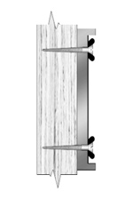 Gemini Letters - Cast Metal Plaques Mounting Methods Type D Wood Wall Mount