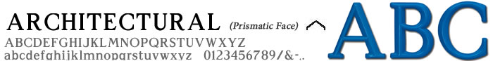 Plastic Sign Letters Font Style Architectural