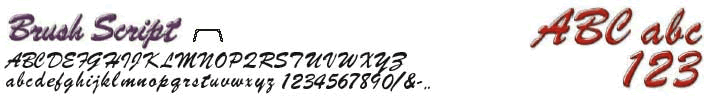 Plastic Sign Letters Font Style Brush Script