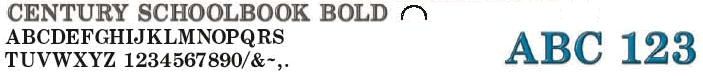 Plastic Sign Letters Font Style Century Schoolbook