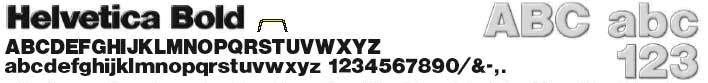Plastic Sign Letters Font Style Helvetica Bold