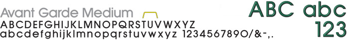 Plastic Sign Letters Font Style Avant Garde Medium