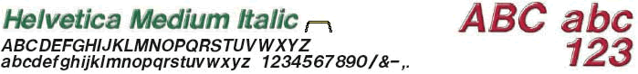 Plastic Sign Letters Font Style Helvetica Medium Italic