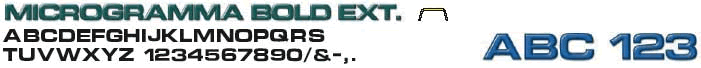 Plastic Sign Letters Font Style Microgramma Bold Extended