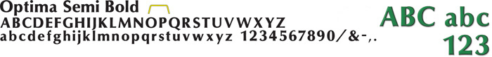 Plastic Sign Letters Font Style Optima Semi Bold
