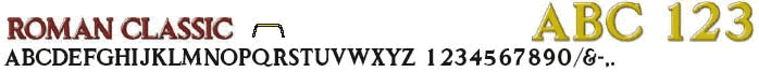 Plastic Sign Letters Font Style Roman Classic