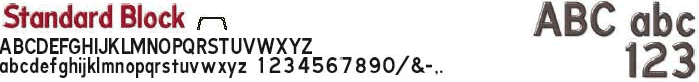 Plastic Sign Letters Font Style Standard Block