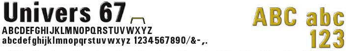 Plastic Sign Letters Font Style Univers 67